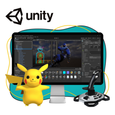 Мир игр на Unity 2D на популярном движке + AI-помощники - КИБЕРшкола программирования для детей, компьютерные курсы для школьников, начинающих и подростков - KIBERone г. Лесколово